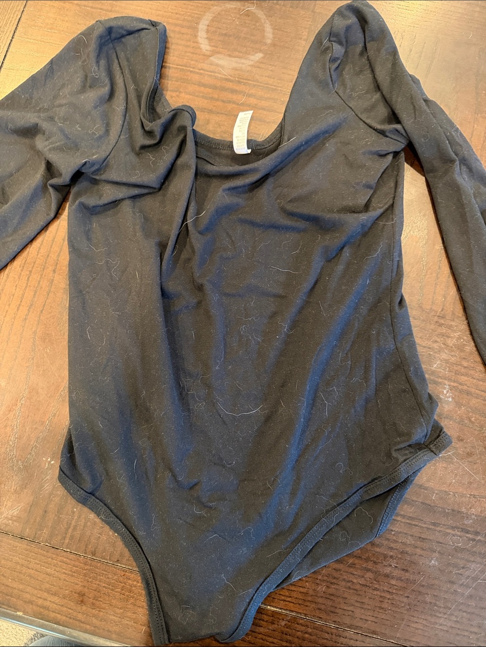 Women’s Black Long Sleeve Scoop Neck Bodysuit